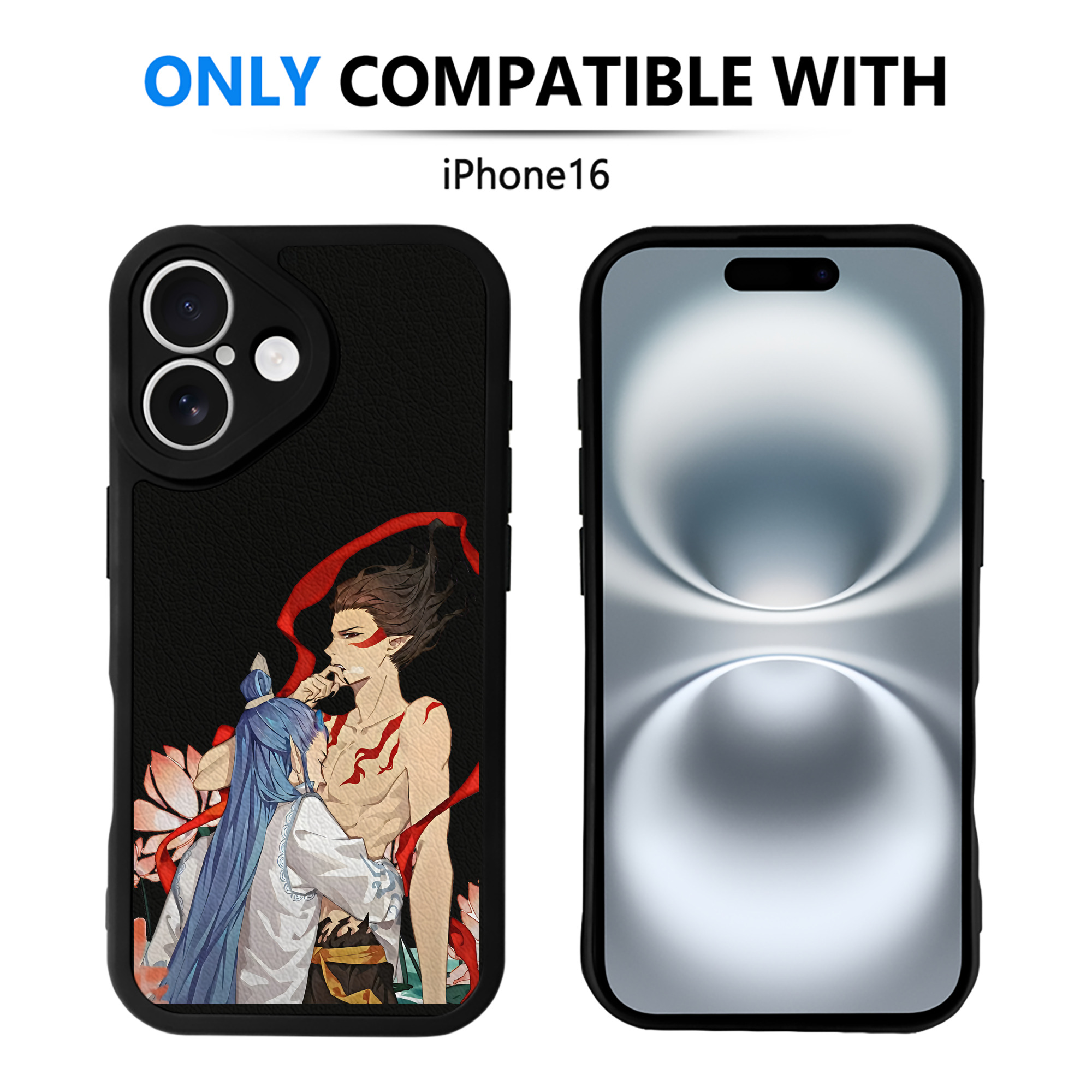 （画像用） Ne Zha 2 ナタ 魔童の大暴れ 【iPhone 16シリーズ対応】シリコンスマホケース（レザー調） 材質：シリコン